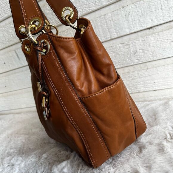 MICHAEL KORS Acorn Lamb Leather Fulton Lillie Bedford Hobo Shoulder Bag - Picture 2 of 11